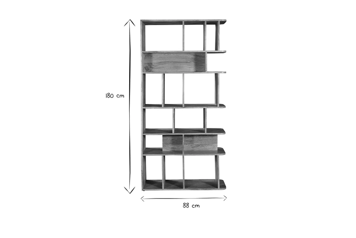 Bibliothèque séparateur en bois manguier massif L88 cm RUPAH