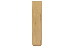 Bibliothèque séparatrice avec rangements finition bois clair chêne et cannage rotin L100 cm ALICANTE