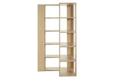 Bibliothèque étagère d'angle finition bois clair chêne L95 cm MUSSO