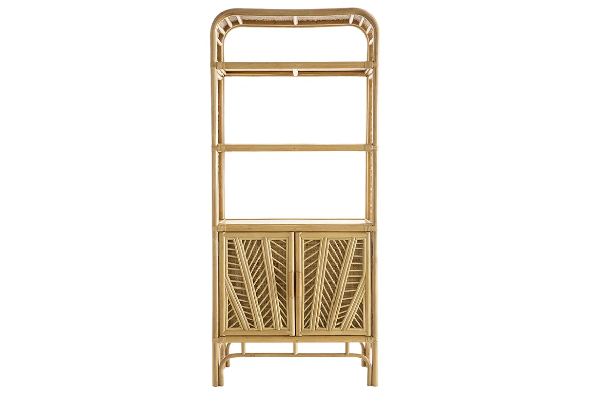 Bibliothèque vintage en rotin naturel L80 cm GALON