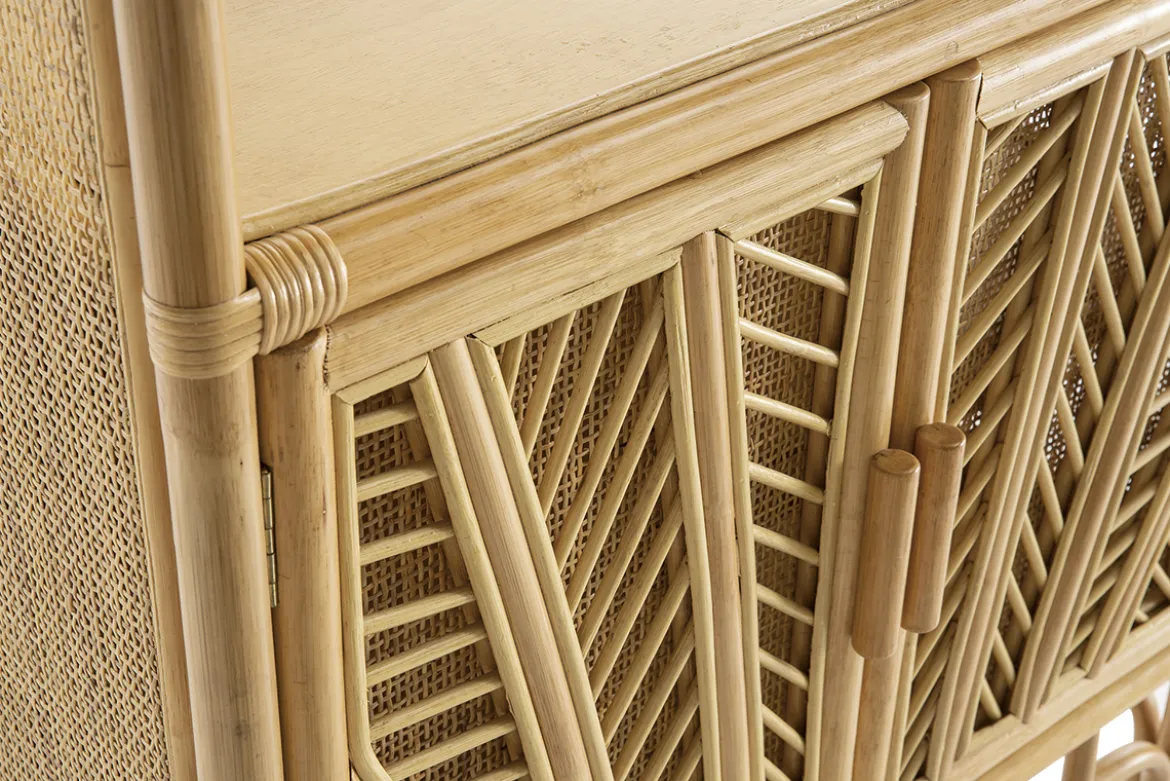 Bibliothèque vintage en rotin naturel L80 cm GALON