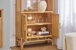 Bibliothèque vintage en rotin naturel L80 cm GALON