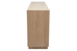 Buffet bas avec portes coulissantes en bois clair chêne L160 cm ARROW