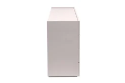 Buffet beige laqué brillant 3 portes 4 tiroirs L200 cm ISAURE
