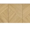 Buffet design en bois clair chêne massif gravé et métal noir 3 portes L135 cm ARCHIPEL