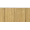 Buffet design en bois clair chêne massif gravé 4 portes L180 cm GOSHI