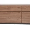 Buffet design en bois foncé noyer 3 portes 3 tiroirs L160 cm JAKO