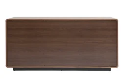 Buffet design en bois foncé noyer 3 portes 3 tiroirs L160 cm JAKO