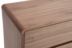 Buffet design en bois foncé noyer 3 portes 3 tiroirs L160 cm JAKO