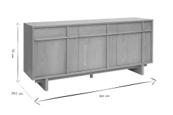 Buffet en bois clair chêne L160 cm ZAO