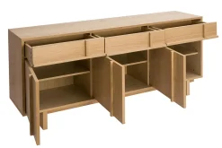 Buffet en bois clair chêne L160 cm ZAO