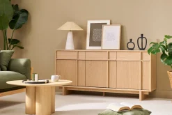 Buffet en bois clair chêne L160 cm ZAO