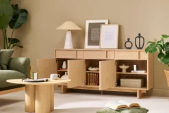 Buffet en bois clair chêne L160 cm ZAO