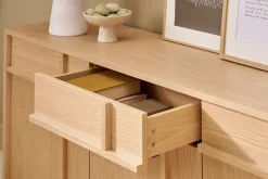 Buffet en bois clair chêne L160 cm ZAO