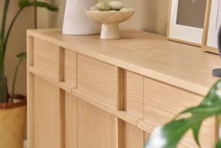 Buffet en bois clair chêne L160 cm ZAO