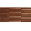 Buffet en bois foncé manguier massif et métal noir 3 portes L140 cm ONDA
