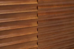 Buffet en bois foncé manguier massif et métal noir 2 portes L100 cm ONDA