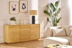Buffet en bois manguier massif 3 portes L160 cm MATCHA