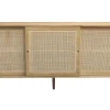 Buffet en bois manguier massif et cannage rotin 3 portes coulissantes L180 cm ACANGE