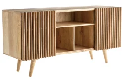 Buffet en bois manguier massif 2 portes coulissantes L140 cm ALBA