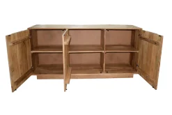 Buffet en bois massif gravé 3 portes L160 cm ARK