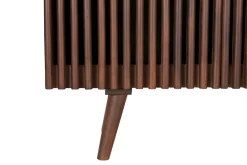 Buffet en manguier massif teinté bois foncé 2 portes coulissantes L140 cm ALBA