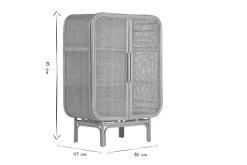 Buffet en rotin 2 portes L80 cm LUWAK