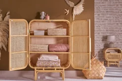 Buffet en rotin 2 portes L80 cm LUWAK