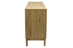 Buffet finition bois chêne 2 portes 3 tiroirs L160 cm YSEULT