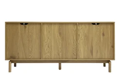 Buffet finition bois chêne 2 portes 3 tiroirs L160 cm YSEULT