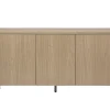 Buffet finition bois clair chêne 3 portes L180 cm PAOLINE