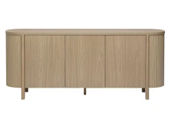 Buffet finition bois clair chêne 3 portes L180 cm PAOLINE