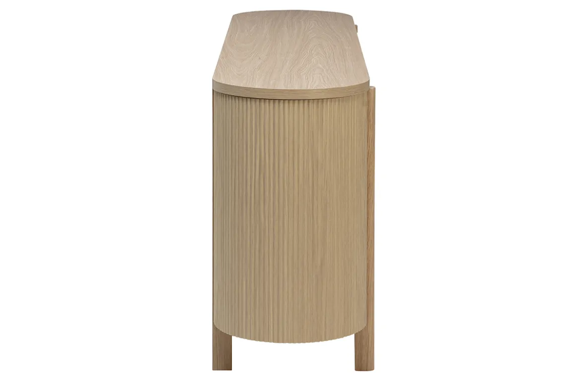 Buffet finition bois clair chêne 3 portes L180 cm PAOLINE