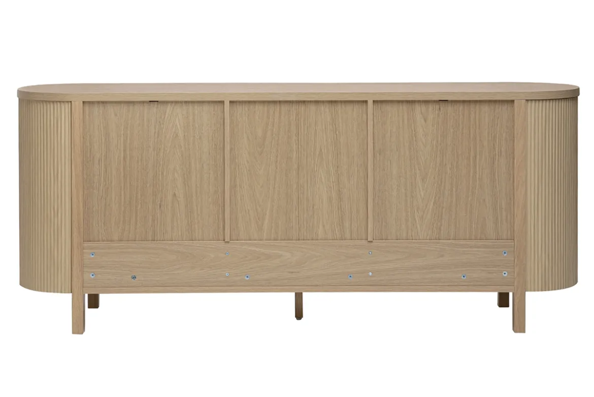 Buffet finition bois clair chêne 3 portes L180 cm PAOLINE