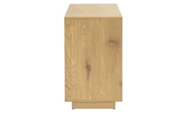 Buffet finition bois clair chêne et cannage rotin 2 portes 2 tiroirs L146 cm SEVILLE