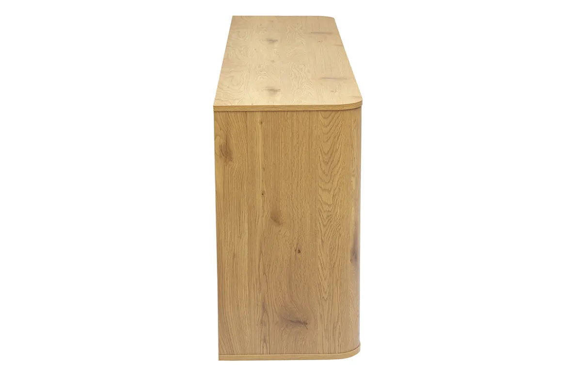 Buffet finition bois clair chêne 4 portes L180 cm NEGAN