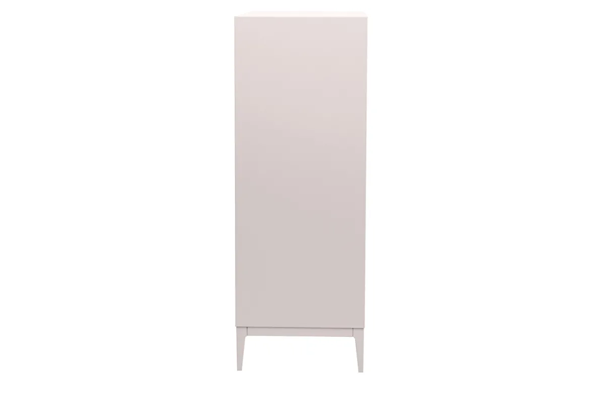 Buffet haut beige laqué mat 2 portes 1 tiroir L90 cm GRAY