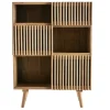 Buffet haut en bois manguier massif 3 portes coulissantes L85 cm ALBA