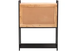 Buffet haut en bois massif et métal noir 2 portes L85 cm ARTHUS