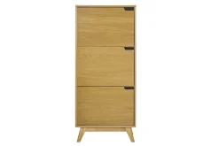 Buffet haut scandinave bois clair hévéa L60 cm LEENA