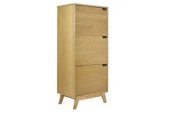 Buffet haut scandinave bois clair hévéa L60 cm LEENA