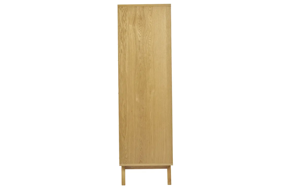 Buffet haut scandinave bois clair hévéa L60 cm LEENA