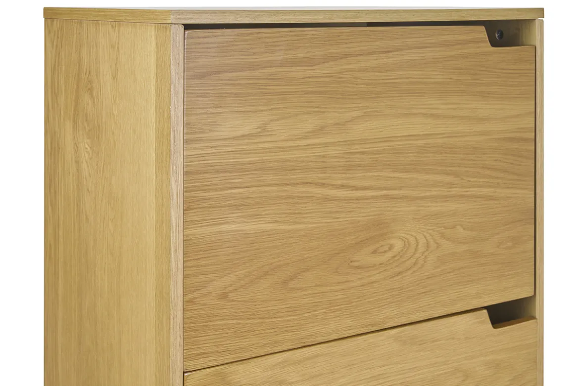Buffet haut scandinave bois clair hévéa L60 cm LEENA