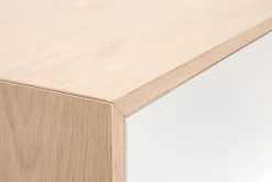 Buffet haut scandinave bois et blanc 4 portes L110 cm SID