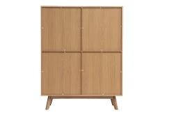 Buffet haut scandinave bois et blanc L110 cm HELIA