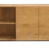 Buffet industriel en bois manguier massif et métal noir 2 portes L145 cm YPSTER