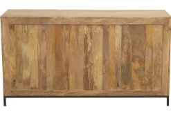 Buffet industriel en bois manguier massif et métal noir 2 portes L145 cm YPSTER