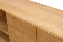 Buffet industriel en bois manguier massif et métal noir 2 portes L145 cm YPSTER