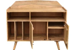 Buffet meuble de rangement vinyles en bois manguier massif L105 cm MATAHARI