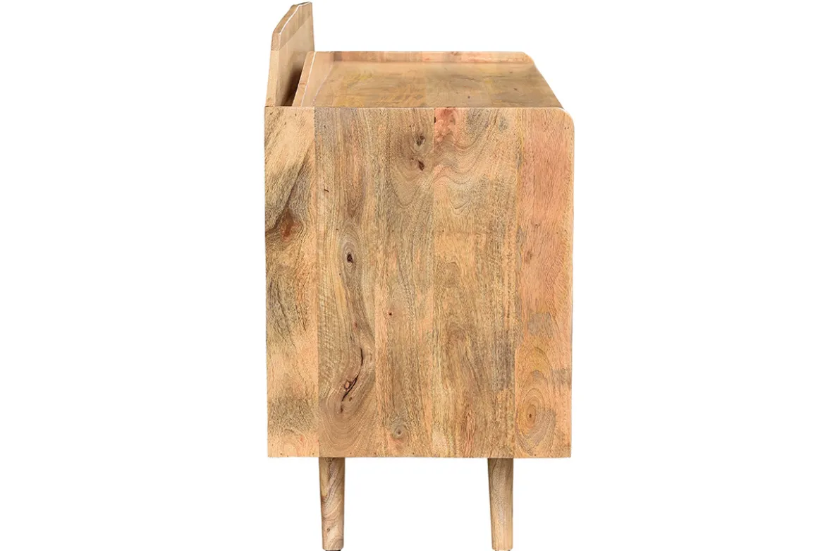 Buffet meuble de rangement vinyles en bois manguier massif L105 cm MATAHARI